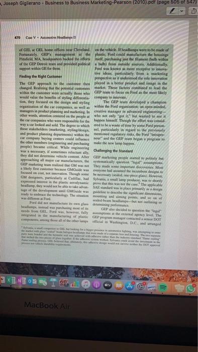 please read the case study and answer questions