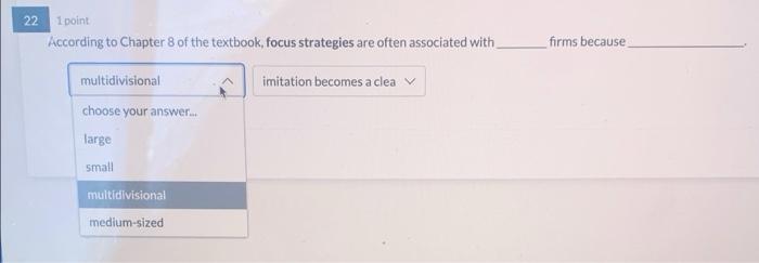 22 1 point According to Chapter 8 of the