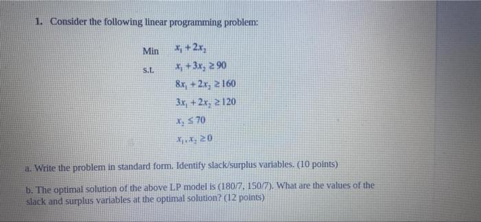 PLEASE SHOW WORK CLEARLY AND SHOW ANSWERS. 1.