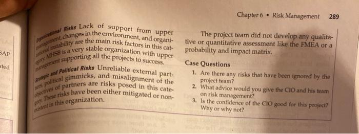 of clear roles. The project team has been