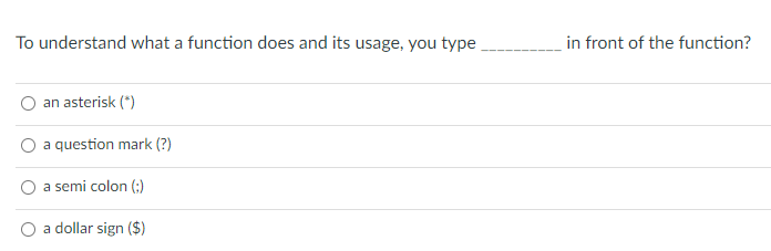 1. 2. To understand what a function does and its