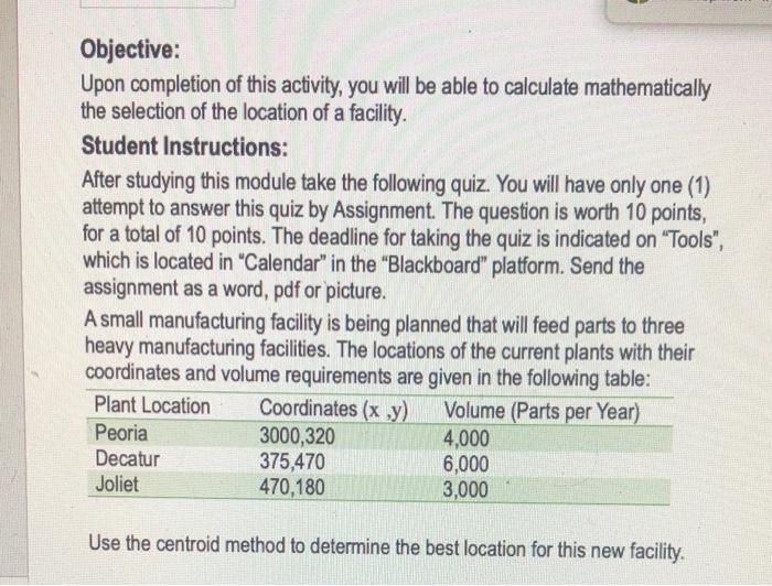 please help Objective: Upon completion of this