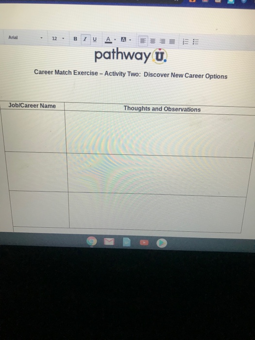 Arial 12 - BI U AA pathway u. Career Match