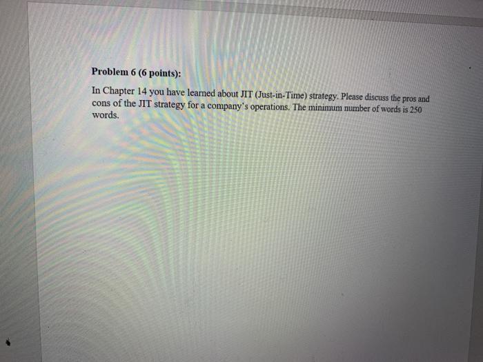 (PLEASE SHOW YOUR WORK! Problem 1 (6 points): A