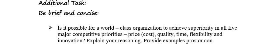 Answer the following question Additional Task: Be