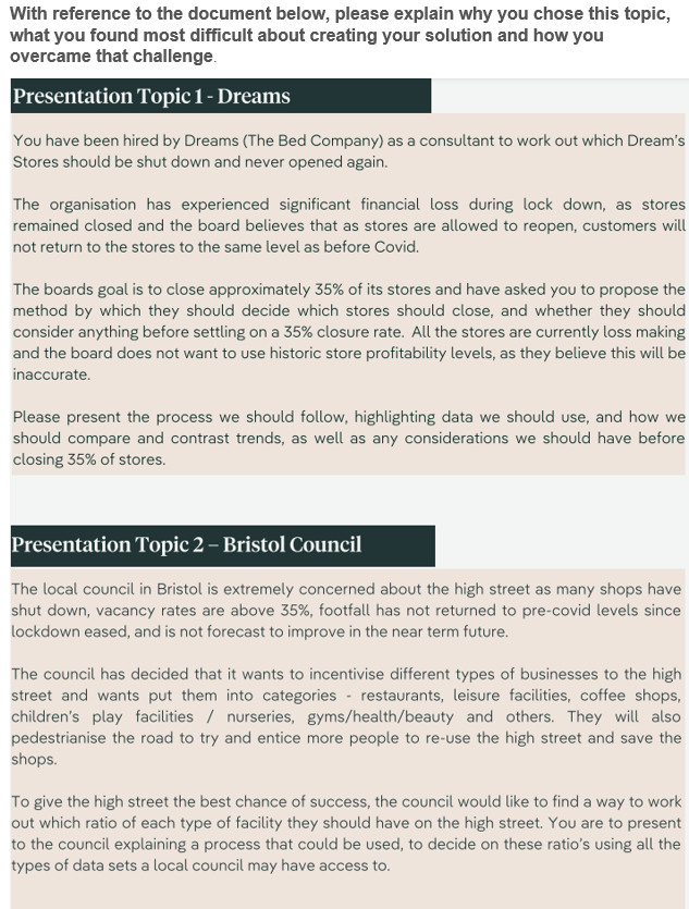 With reference to the document below, please