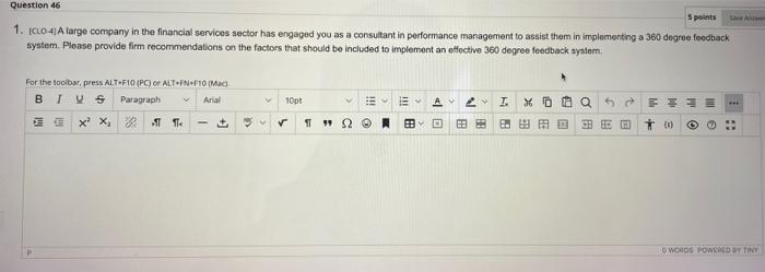 hr performance Question 46 5 points Save Adven 1.