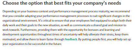 Managing performance evaluations during a