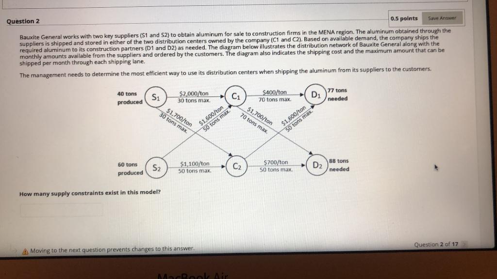 A Moving to the next question prevents changes to