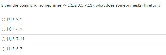 1. 2. Given the command, someprimes