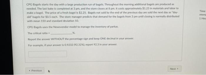 Time Am 1 Hou CPG Bagels starts the day with a