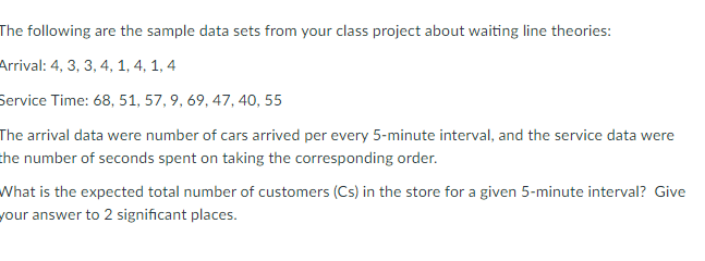 The following are the sample data sets from your