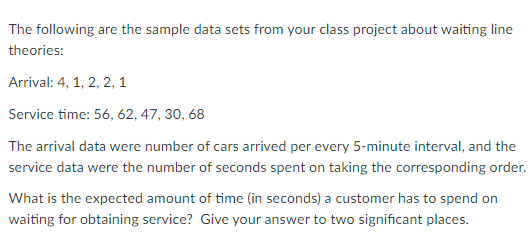 The following are the sample data sets from your