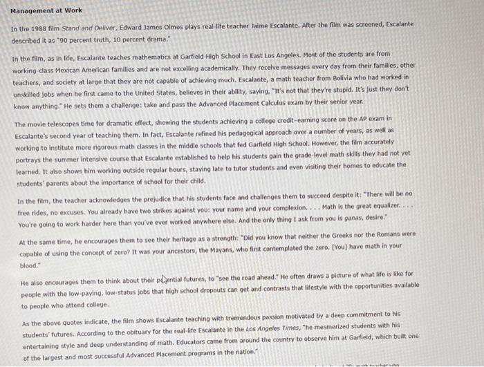 How did Escalante set high expectations and model