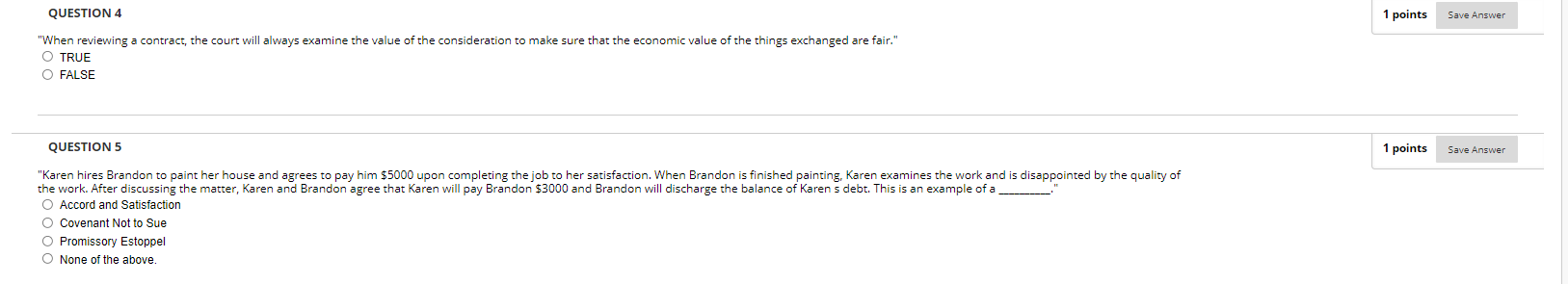 1 points Save Answer QUESTION 4 "When reviewing a