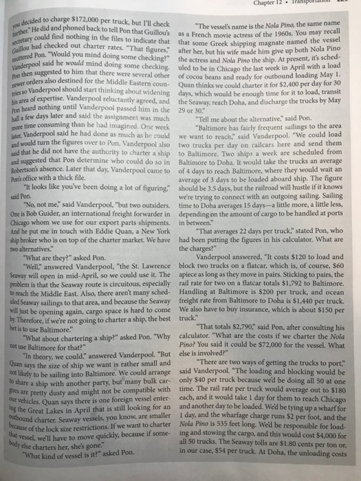 This question is from Contemporary Logistics 11th