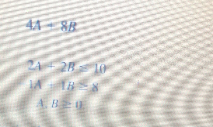 does the following linear program involve
