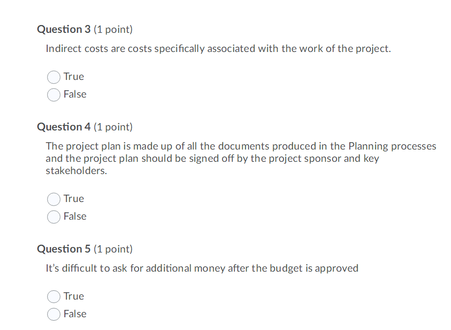 Question 1 (1 point) This estimating process