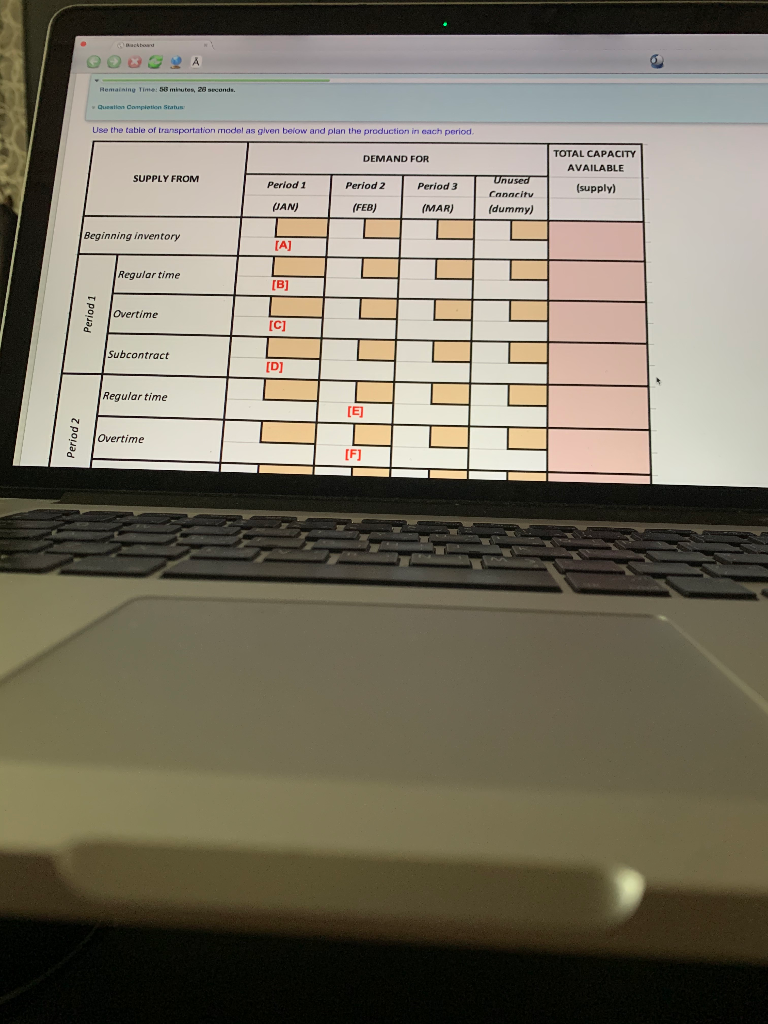 A Remaining Time embutes, 20 seconds. Question