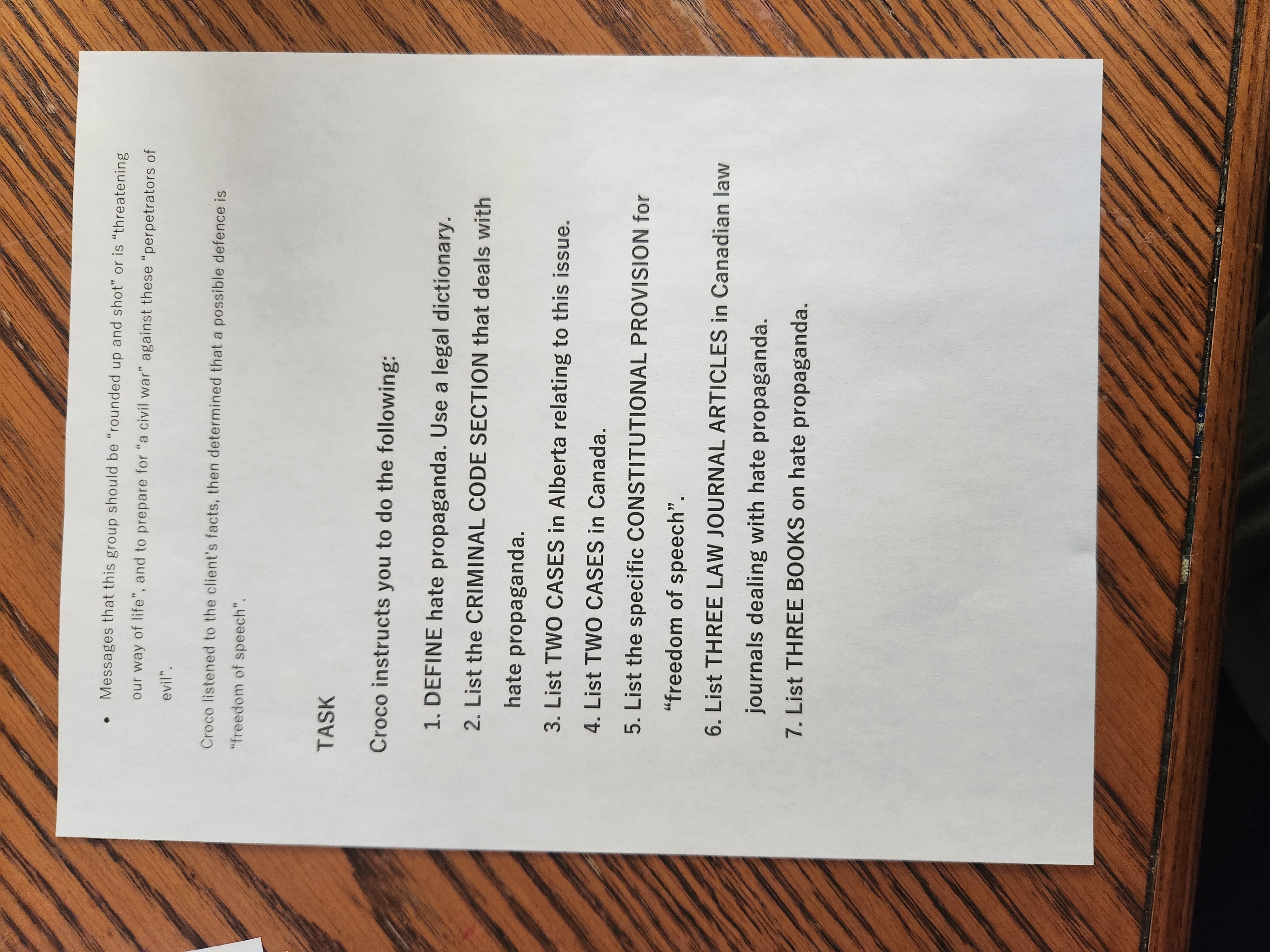 Project 5: Researching a Criminal Case for