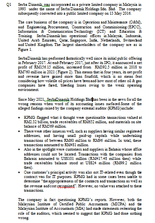 Using the above given data for managment Serba