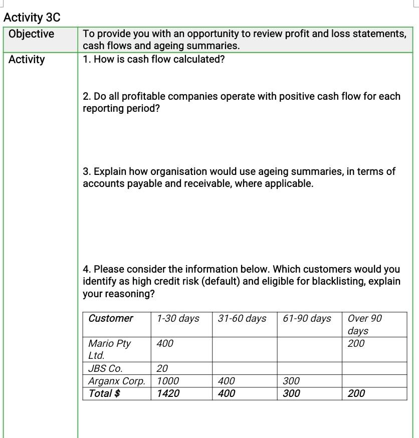 Please answer these 4 questions. No hand written