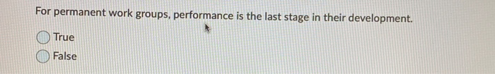 For permanent work groups, performance is the