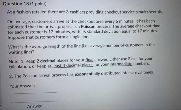 please help me in this one Question 18 (1 point)