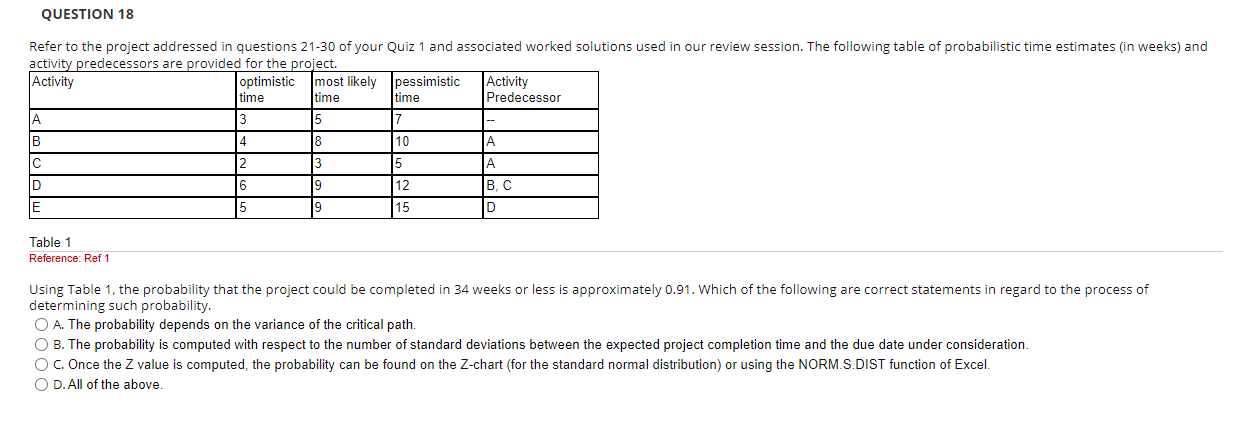 determining such probability. A. The probability