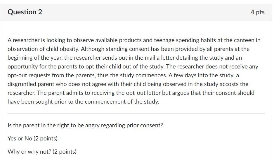 Kindly answer both questions Question 2 4 pts A