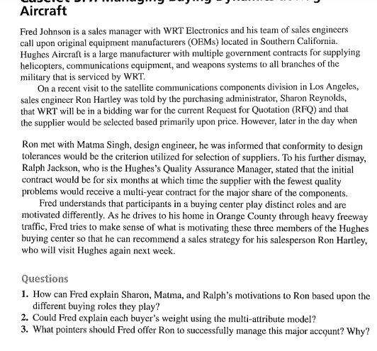 Fred Johnson is a sales manager with WRT