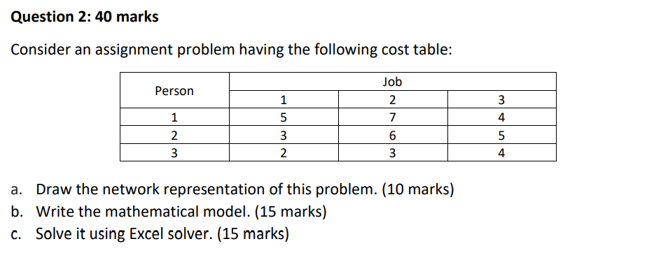 Instruction: To write a mathematical model, you