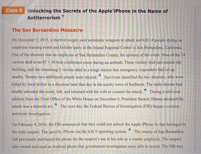 Group Post-class Memo #2 Regarding the Apple