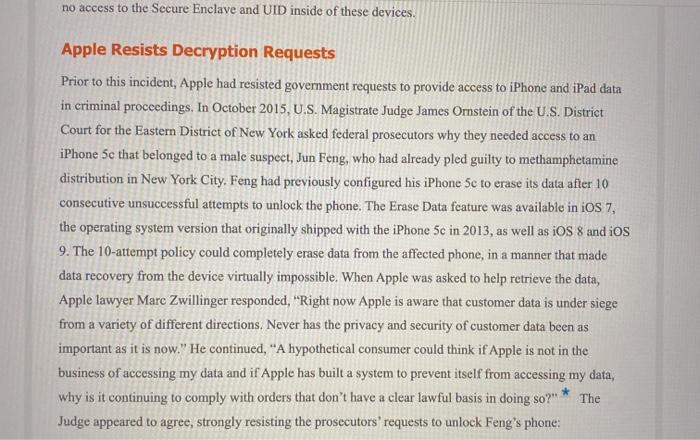 Group Post-class Memo #2 Regarding the Apple