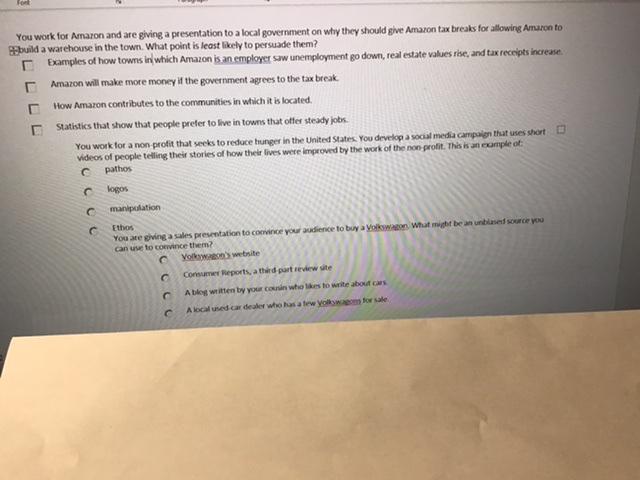 You work for Amaron and are giving a presentation