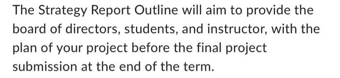 *The chosen company is McDonalds* You are asked