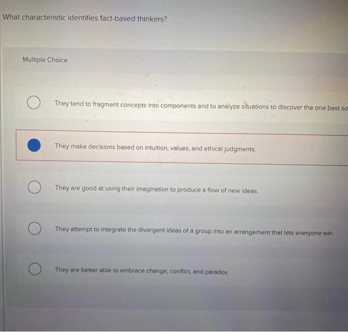 What characteristic identifies fact-based