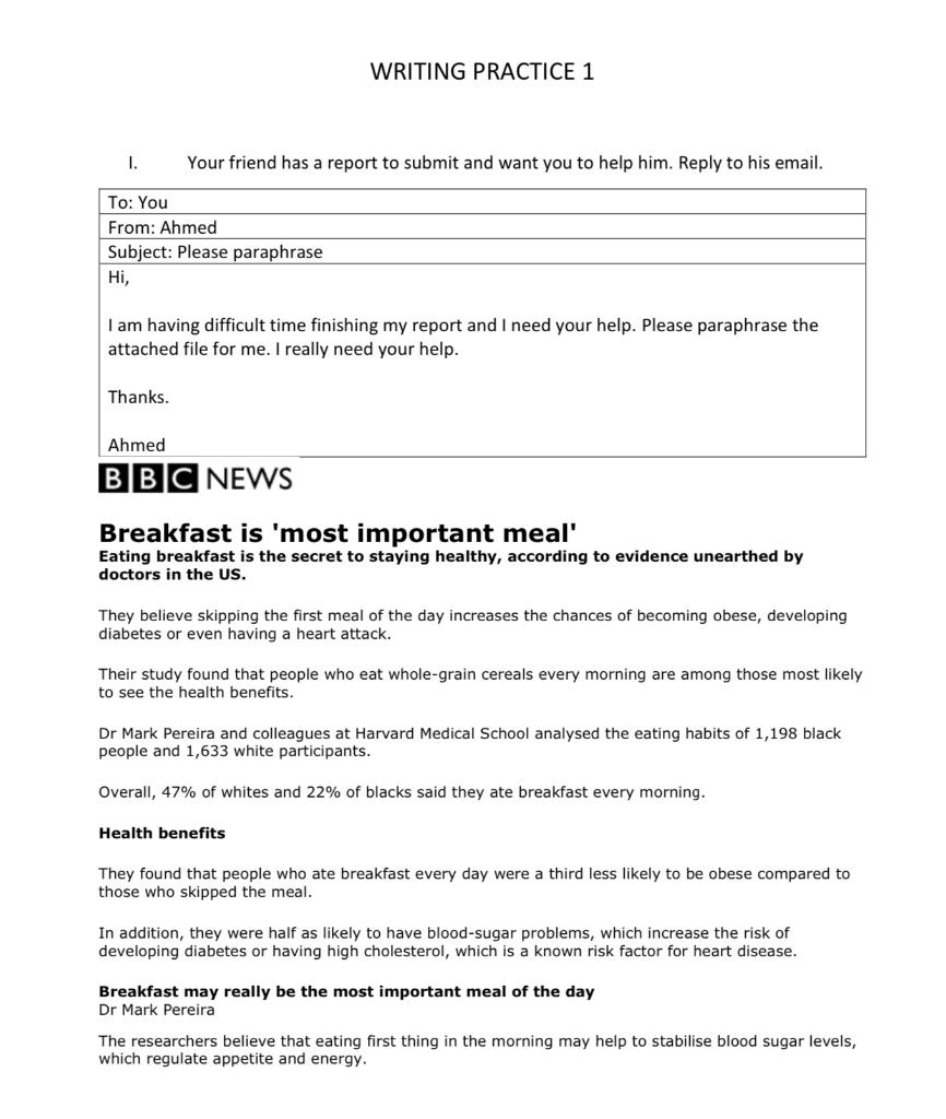 This is a practice and should be done