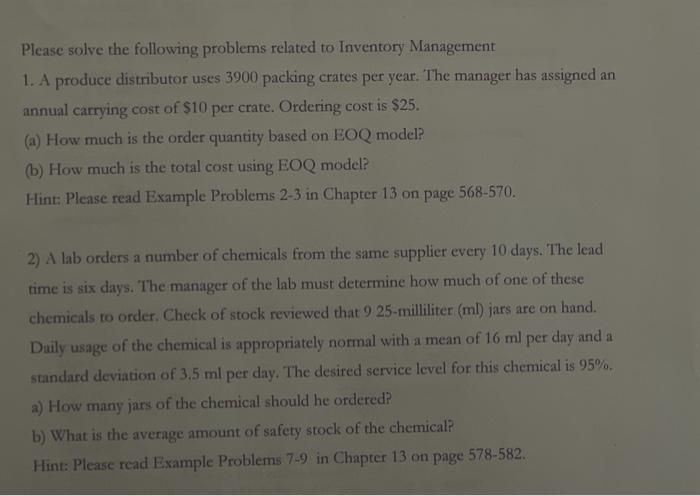 please explain Please solve the following