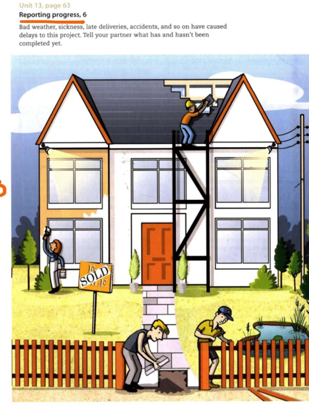 Write a progress report with 2 items that have