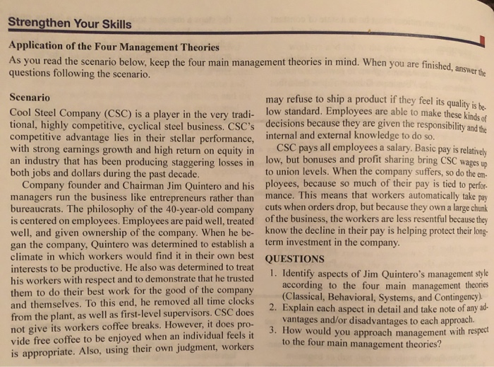 Strengthen Your Skills Application of the Four