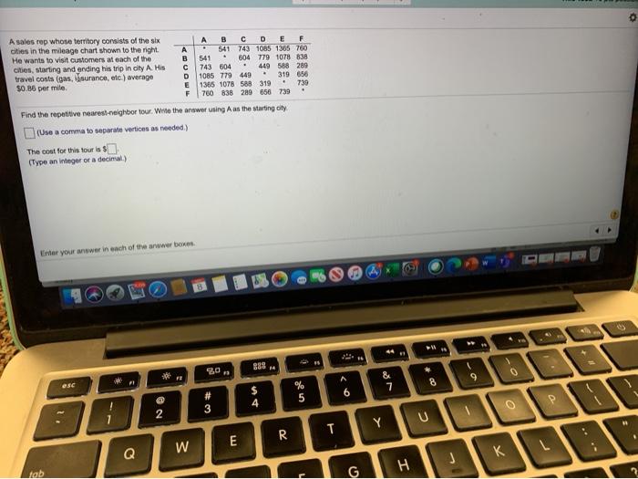 O . A sales rep whose territory consists of the