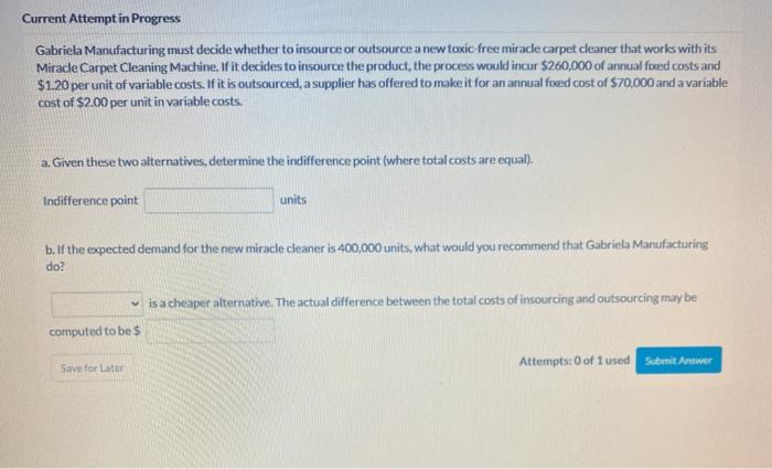 Current Attempt in Progress Gabriela