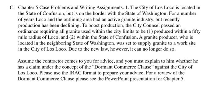 Need help solving this case problem in IRAC