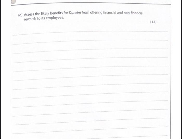Sources for use with Section A Extract Dunelm: