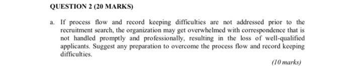 human resources planning & staffing QUESTION 2