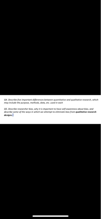 in own words Q4. Describe five important