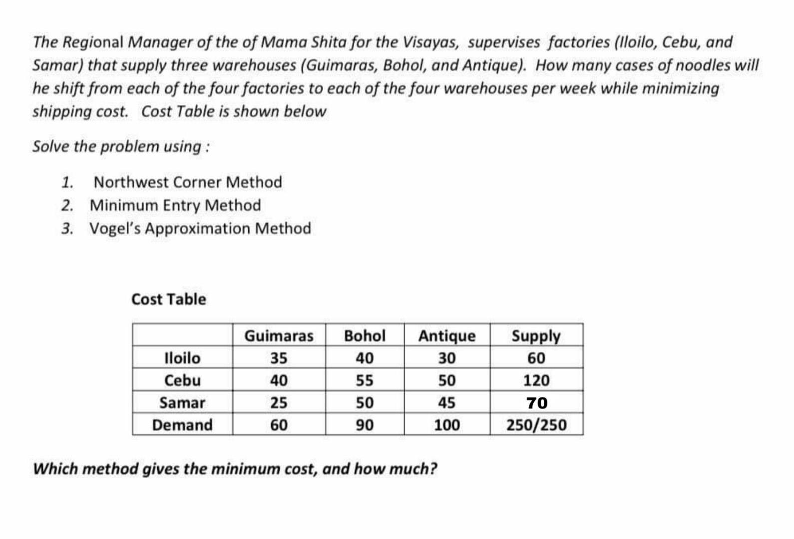 Needs detailed answer. Thanks! The Regional