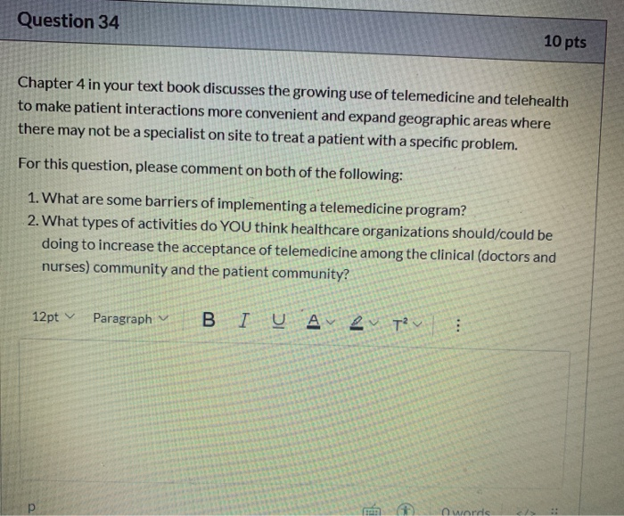 Question 34 10 pts Chapter 4 in your text book