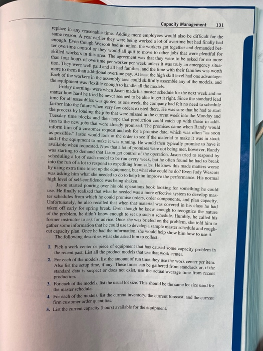 Its a case study in material management capacity